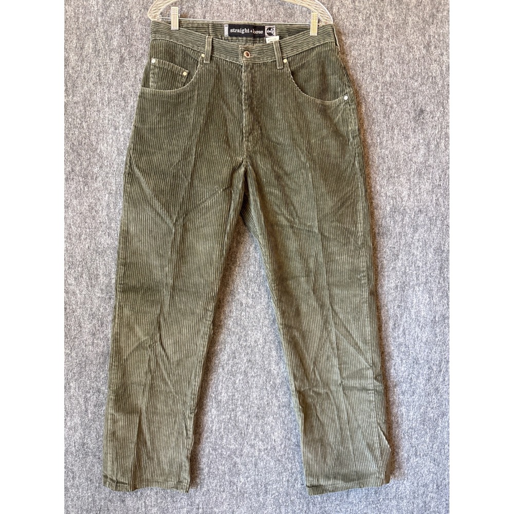 Levi's SilverTab Vintage 90s Straight Loose Corduroy Pants Olive Green W33 L34